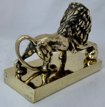 A Large and Heavy Brass Lion of Waterloo, Early 20th Century.