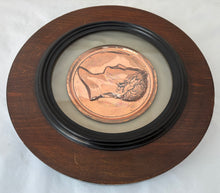 Napoleon Bonaparte Portrait Profile Plaque in Circular Glazed Frame, After Andrieu.