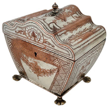 George III Old Sheffield Plate Stepped Dome Cover Twin Compartment Tea Caddy, circa 1780.