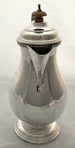 George V Silver Hot Water Jug. Birmingham 1931 Selfridge & Co. Ltd. 16.6 troy ounces.