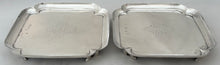 George I Pair of Silver Waiters. London 1726, Humphrey Payne. 11.6 troy ounces.