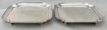 George I Pair of Silver Waiters. London 1726, Humphrey Payne. 11.6 troy ounces.