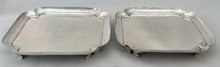 George I Pair of Silver Waiters. London 1726, Humphrey Payne. 11.6 troy ounces.