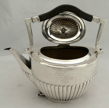 76th Punjabis, British Indian Army, Silver Spirit Kettle. London 1906 Goldsmiths & Silversmiths Co. Ltd. 37.6 troy ounces.