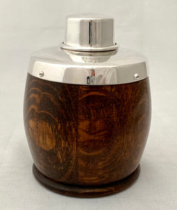 Early 20th Century Silver Plated & Oak Tea Caddy.