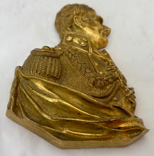 The Duke of Wellington 19th Century Gilt Metal Bust in Profile Relief.