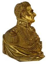 The Duke of Wellington 19th Century Gilt Metal Bust in Profile Relief.