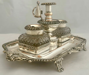 Georgian, George IV, Old Sheffield Plate Inkstand, circa 1820 - 1830.