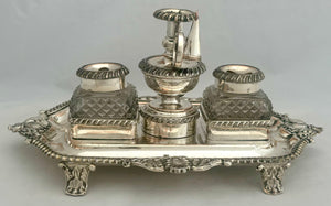 Georgian, George IV, Old Sheffield Plate Inkstand, circa 1820 - 1830.