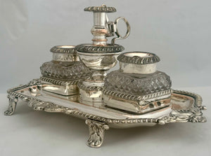 Georgian, George IV, Old Sheffield Plate Inkstand, circa 1820 - 1830.