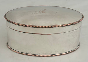 Mid 19th Century Silver Plate on Copper Tea Caddy.