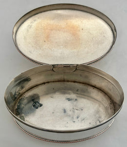 Mid 19th Century Silver Plate on Copper Tea Caddy.