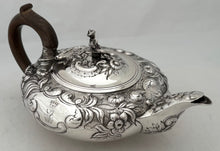 Rear-Admiral William Carnegie, 3rd in Command at The Battle of Trafalgar on HMS Britannia, Silver Teapot. London 1825 George Burrows II. 12 troy ounces.