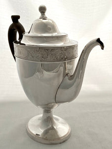 Georgian, George III, Old Sheffield Plate Pedestal  Coffee Pot, circa 1790 - 1810.
