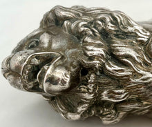 Finely Cast Silver Plated Standing Lion.