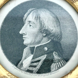 Vice Admiral Viscount Nelson Engraved Portrait Profile Roundel, After A. Easto.