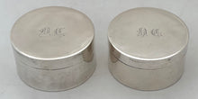 Pair of Charles XIII Swedish Silver Circular Boxes. Stockholm 1817 Samuel Blomberg. 3 troy ounces.