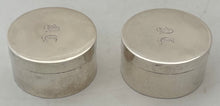 Pair of Charles XIII Swedish Silver Circular Boxes. Stockholm 1817 Samuel Blomberg. 3 troy ounces.