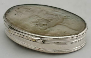 Georgian, George I, Silver & Mother of Pearl Snuff Box, circa 1725.