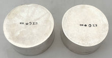 Pair of Charles XIII Swedish Silver Circular Boxes. Stockholm 1817 Samuel Blomberg. 3 troy ounces.