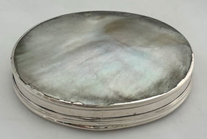 Georgian, George I, Silver & Mother of Pearl Snuff Box, circa 1725.