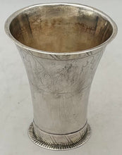 Charles XIV Swedish Silver Beaker. Eksjo 1820 Lars M Horwall. 0.8 troy ounces.