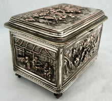 Late 19th Century Large Electrotype Silver Plate on Copper Casket.