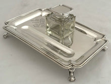 'The Father of the Royal Air Force' Hugh Trenchard, 1st Viscount Trenchard GCB OM GCVO DSO, Silver Inkstand. Birmingham 1919 7.6 troy ounces.