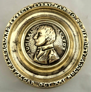 Vice Admiral Viscount Nelson 19th Century Brass Tobacco Box.