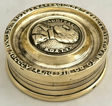 Vice Admiral Viscount Nelson 19th Century Brass Tobacco Box.