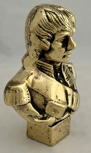 Vice Admiral Viscount Nelson 19th Century Heavy Brass Bust.