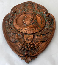 Queen Victoria Electrotype Copper Portrait Plaque, circa 1901.