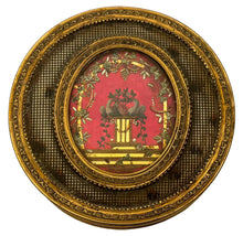 Early 19th Century Continental Gilt Metal Circular Picture Snuff Box.
