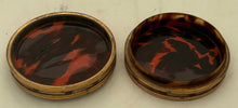 Early 19th Century Continental Gilt Metal Circular Picture Snuff Box.