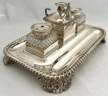 Georgian, George IV, Silver Inkstand. London 1825 Joseph Angell I. 50.7 troy ounces.