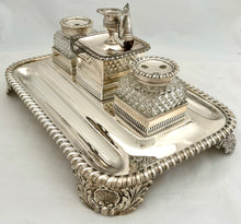 Georgian, George IV, Silver Inkstand. London 1825 Joseph Angell I. 50.7 troy ounces.