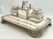 Georgian, George IV, Silver Inkstand. London 1825 Joseph Angell I. 50.7 troy ounces.