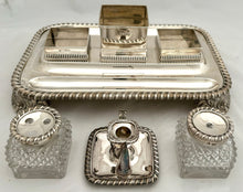 Georgian, George IV, Silver Inkstand. London 1825 Joseph Angell I. 50.7 troy ounces.