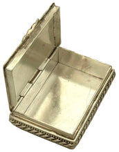 Maritime Scene 19th Century Silver Plated Snuff Box.