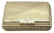 Maritime Scene 19th Century Silver Plated Snuff Box.