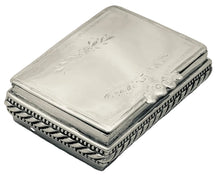 Maritime Scene 19th Century Silver Plated Snuff Box.