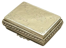 Maritime Scene 19th Century Silver Plated Snuff Box.