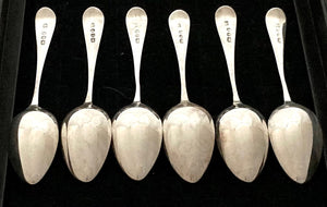 Georgian, George III, Set of Six Silver Teaspoons. London 1804 Peter, Ann & William Bateman. 2.7 troy ounces.