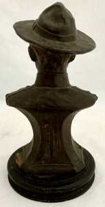 Major General Baden-Powell, Second Boer War, Patinated Copper Bust, circa 1900.