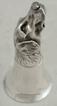 Finely Cast Hound Head Silver Plated Stirrup Cup.