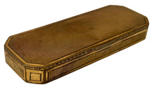 Late 18th Century Gilt Metal Snuff Box with Canted Corners.