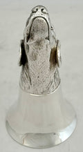 Finely Cast Hound Head Silver Plated Stirrup Cup.