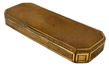 Late 18th Century Gilt Metal Snuff Box with Canted Corners.