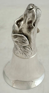 Finely Cast Hound Head Silver Plated Stirrup Cup.