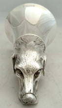 Finely Cast Hound Head Silver Plated Stirrup Cup.